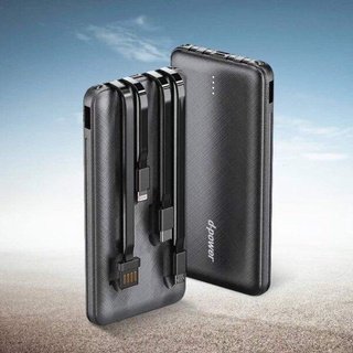 แบตสำรอง Dpower 10000 แอมป์ GC100 ชาร์จเร็ว 3in1 3 สายชาร์จ ip micro type-C