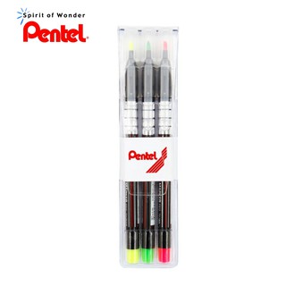 Pentel Highlighter ปากกาเน้นข้อความ เพนเทล แพ็ค 3 สี รุ่น S512