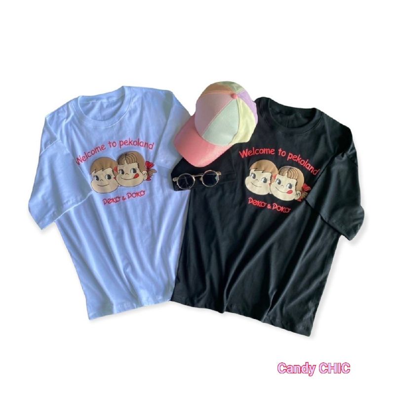 [CANDY CHIC]​ เสื้อยืดโอเวอร์ไซส์​ oversize​ Peko&Poko