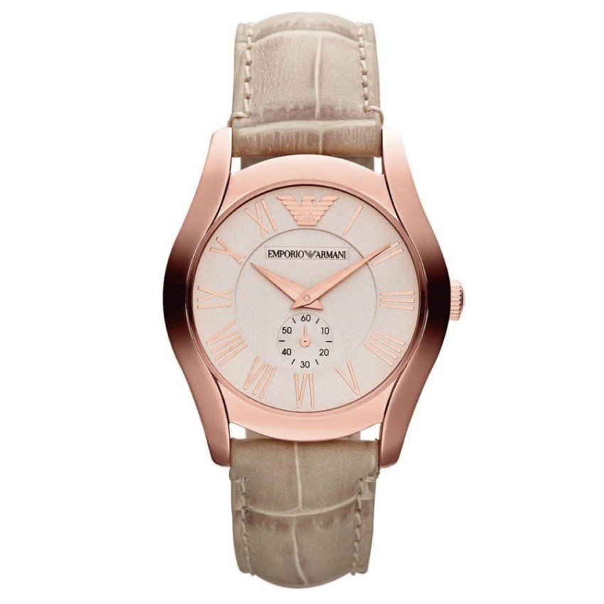 Emporio Armani Classic VALENTE นาฬิกาผู้หญิง สีครีม สายหนัง รุ่นAR1670