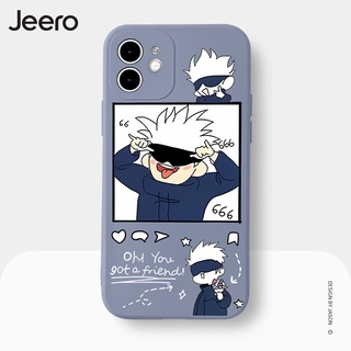 Jeero เคสไอโฟน เคสซิลิโคนนุ่มขอบเหลี่ยมกันกระแทกการ์ตูนอนิเมะตลก เคสโทรศัพท์ Compatible for iPhone 15 14 13 12 11 Pro Max SE 2020 X XR XS 8 7 ip 6S 6 Plus HFE1203