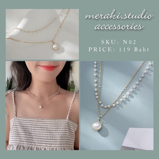 N02 สร้อยคอ งานเกาหลี แบบใหม่ล่าสุด สร้อยคอ แฟชั่น Necklace Jewelry เครื่องประดับออกงาน