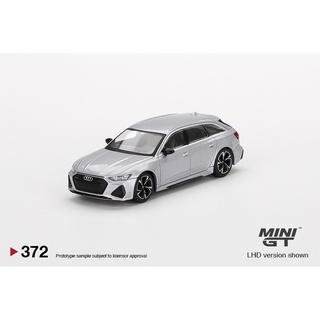 Mini GT No. 372 Audi RS 6 Avant Carbon Black Edition Florett Silver