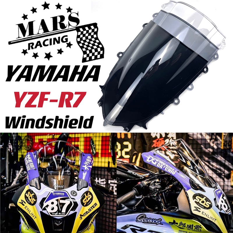 อุปกรณ์เสริมรถจักรยานยนต์กีฬากระจก Visor สีดำกระจก Visor สำหรับ YAMAHA YZF R7 YZF-R7 2021-2022 yamah