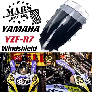 อุปกรณ์เสริมรถจักรยานยนต์กีฬากระจก Visor สีดำกระจก Visor สำหรับ YAMAHA YZF R7 YZF-R7 2021-2022 yamaha yzf r7 yzf r7 21-22 Double Bubble