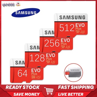 SAMSUNG การ์ดหน่วยความจํา U3 4K Class 10 ความเร็ว 100Mb / S Tf Card Evo พลัส Micro Sd รองรับการ์ด Sd รองรับ 512Gb 256Gb 128Gb 64Gb Sd Card