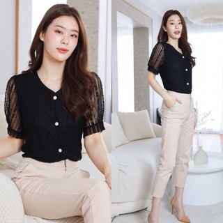 (L12) เสื้อลูกไม้ สวย เรียบหรุ สไตล์คุณหนู ดูไฮโซมาก
