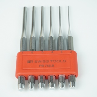 PB Swiss Tools เหล็กส่ง 2 - 7 มม. 6 ชิ้น/ชุด ในคลิปเก็บพลาสติก รุ่น PB 755BL เหล็กส่งขนาน