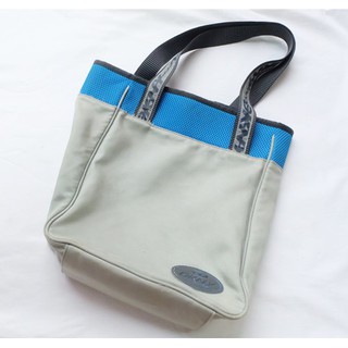 DKNY Tote Bag Size 12" x 14" สีเทา/น้ำเงิน มือสอง ของแท้