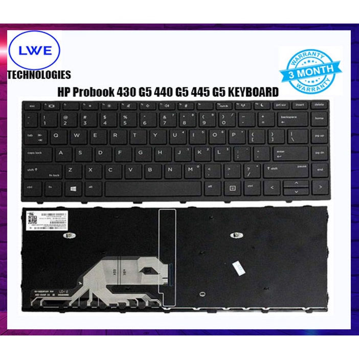 แป้นพิมพ์แล็ปท็อป HP Probook 430 G5 440 G5 445 G5