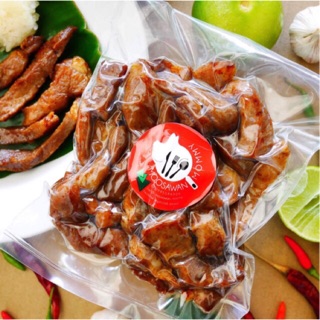 💥หมูอาบแดด(หมูเค็ม)💥เข้มข้นสะใจ(ทอดแล้ว)