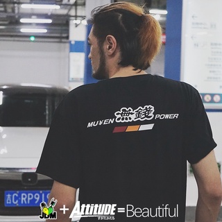 Attitude ATTITUDE เสื้อยืดแขนสั้น ผ้าฝ้าย พิมพ์ลาย Honda Infinity Civic FD2FK8ยืด.สบาย.รัก