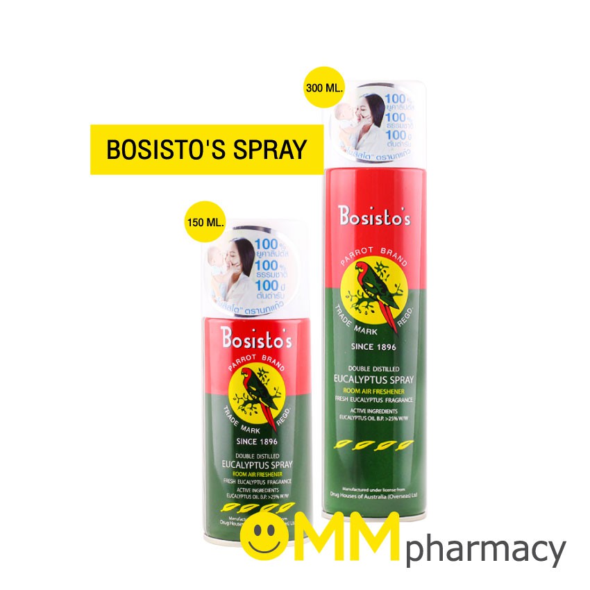 Bosisto's Parrot Eucalyptus Spray น้ำมันยูคาลิปตัส นกแก้ว ชนิดสเปรย์