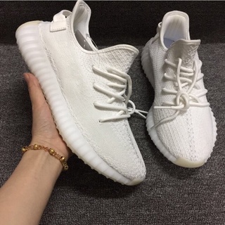 Original AD* YE 350 V2 All White Real Bost MenS And WomenS Breathable Running Shoes