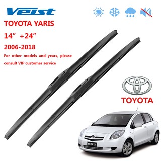 Veist Freight Free Japan ที่ปัดน้ําฝนกระจกรถยนต์สําหรับ Toyota Yaris 24 + 14 ( 2006-2018 )