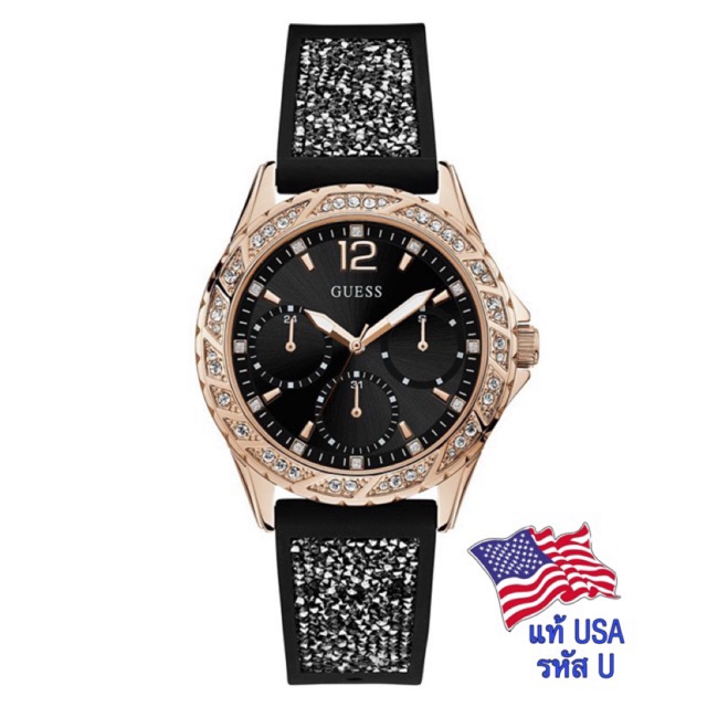 นาฬิกา GUESS watch แท้ USA รุ่น Swirl สีดำ (U1096L5)