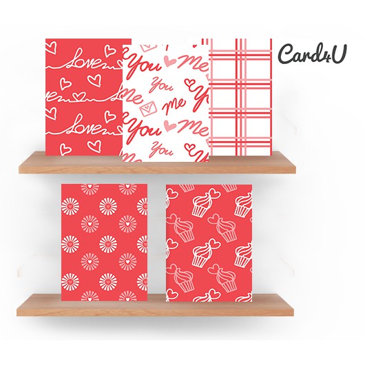 (พร้อมส่ง) การ์ดอวยพร 9.60 Baht/แผ่น (Greeting Card) เพื่อติดของขวัญ ช่อดอกไม้ หรือเขียนข้อความ ชุดร