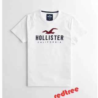 [S-5XL]Hollister เสื้อยืด คอกลม ผ้าฝ้าย สําหรับผู้ชาย เสื้อยืดผู้ชาย men t-shirt