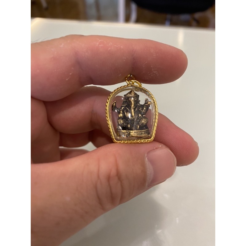 พระพิฆเนศ ปางประทานพร เนื้อทองปัดดำ