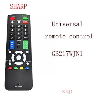 Sharp รีโมตคอนโทรล TV LED LCD ของแท้ (GB217WJN1) เข้ากันได้กับรีโมตคอนโทรลทุกรุ่นที่มีรูปร่างเดียวกัน