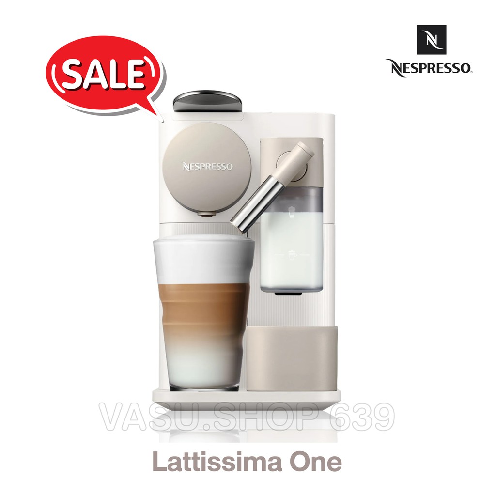 เครื่องชงกาแฟแคปซูล NESPRESSO Lattissima One สี Silky White มาพร้อมระบบทำฟองนมในปุ่มเดียว สินค้ารับประกันศูนย์ 2 ปี