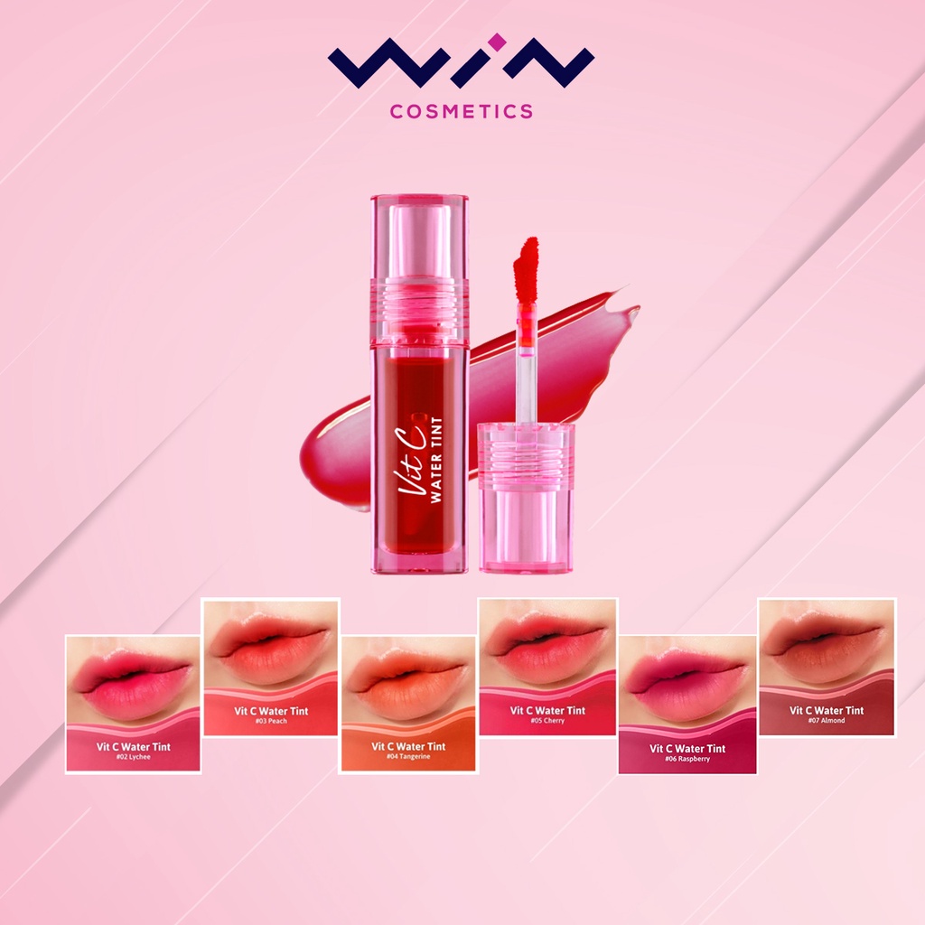 Cathy Doll Vit C Water Tint 2.7g ลิปทินท์ น้ำแร่ จากเคที่ ดอลล์ เกลี่ยง่าย เบาสบายไม่เหนียวเหนอะหนะ สีชัด ติดทนนาน