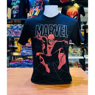 เสื้อยืดMarvel_ลิขสิทธิ์แท้ลายSpiderman.สีดำ(mvx012)