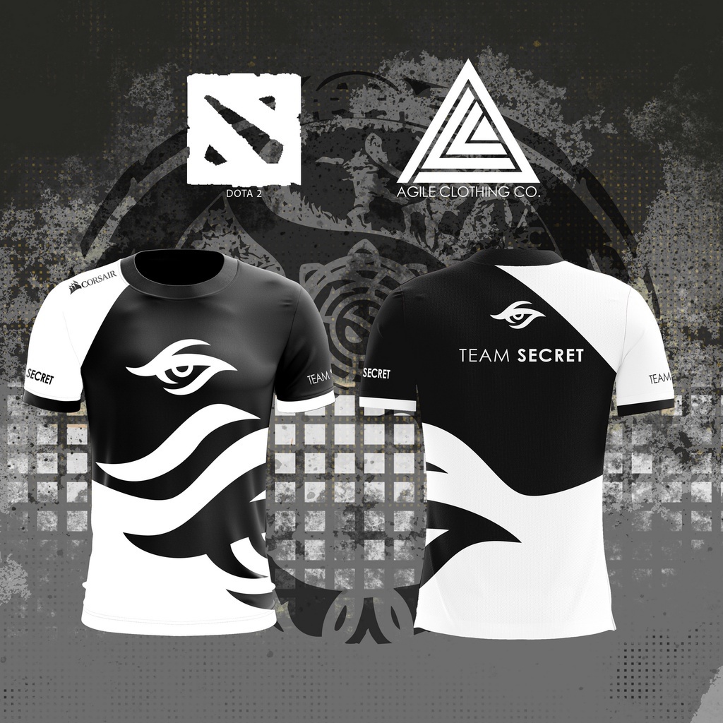 DOTA 2 เสื้อทีม esports แบบพิมพ์ชื่อได้ฟรี: TEAM SECRET, VICI GAMING, VIRTUS PRO, TEAM ASTER