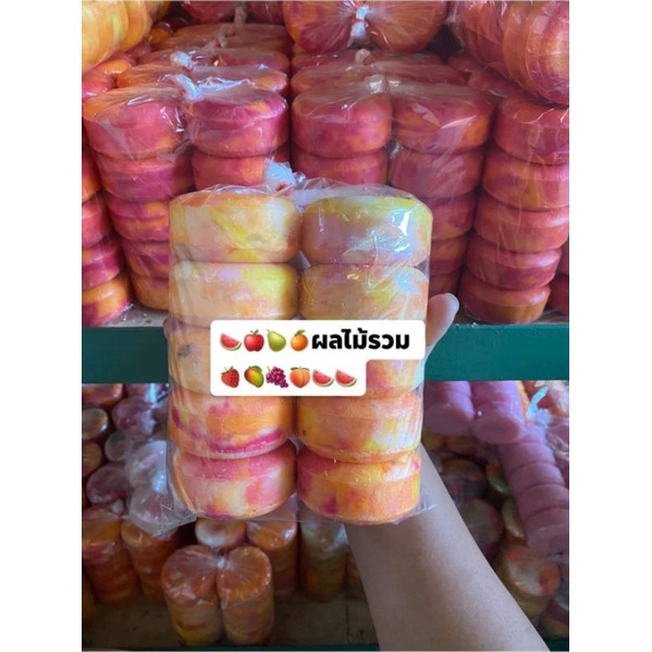 สบู่ผลไม้รวมช่วยผลัดเซลล์​ผิว​ให้ผิวขาวกระจ่างใส 10ก้อน​1​กิโล​