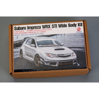 Hobby Design : HD03-0523 : 1/24 Subaru Impreza WRX STI Wide Body Kit (Resin+Metal Wheels+PE+Decals+Metal Logo+Metal part