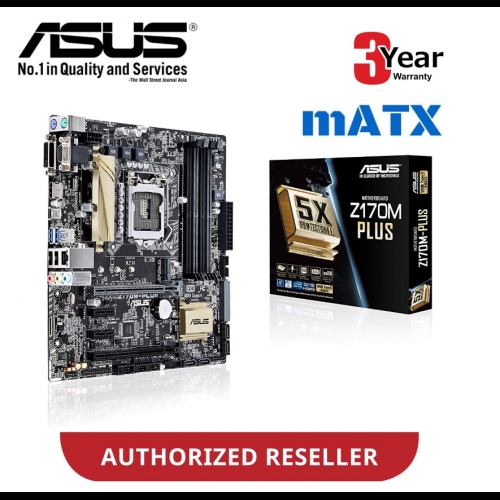 Asus Z170M-Plus LGA1151 ซ็อกเก็ต USB 3.0 เมนบอร์ดสําหรับ Intel