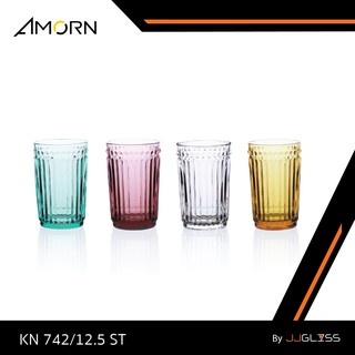 JJGLASS - ( AMORN )  KN 742/12.5 ST   - แก้วน้ำ เนื้อใส