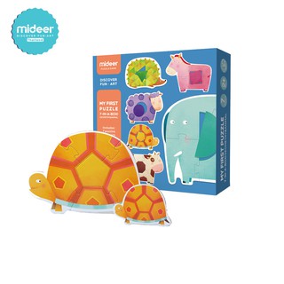 Mideer มีเดียร์ Geometry&amp;Animal Puzzle	จิ๊กซอว์รูปสัตว์-2  MD3022