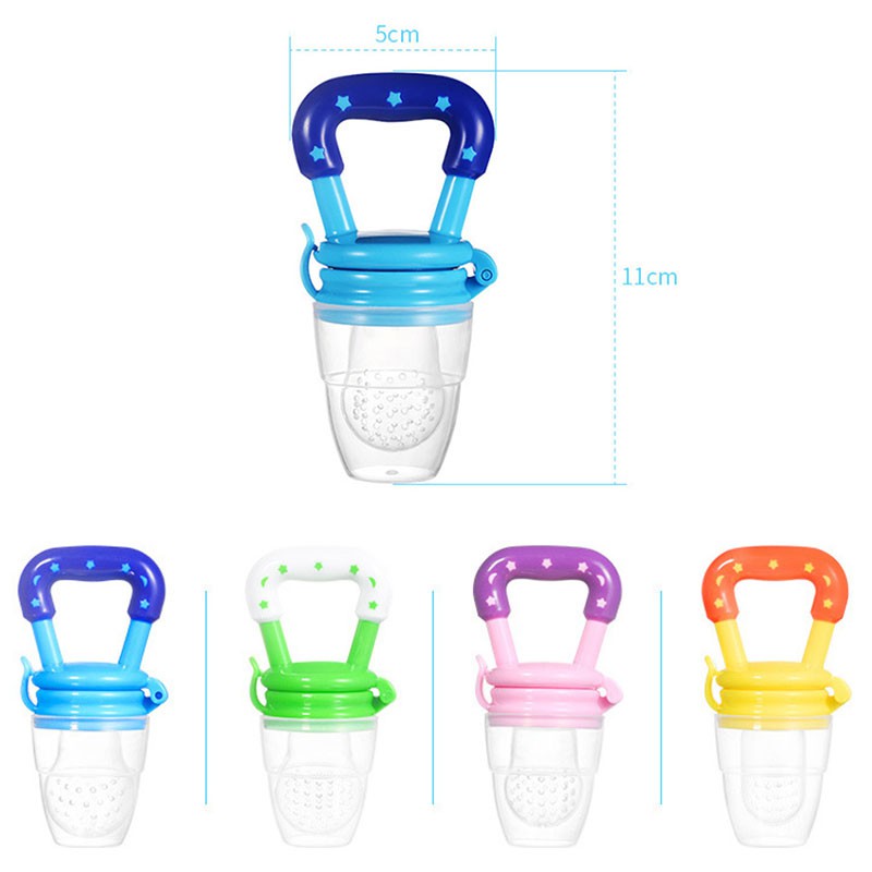 จุกซิลิโคน​ใส่ผลไม้ จุกนมหลอก จุกดูดผลไม้ Feeder ที่ป้อนผลไม้ ไซต์​ S M L จุกซิลิโคน จุกหลอกสำหรับเด็กหัดกัดกินผลไม้ - รูปที่ 7