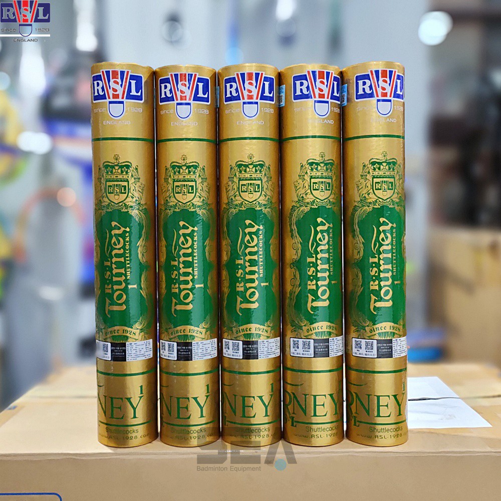 RSL ลูกแบดมินตัน รุ่น TOURNEY No.1 ของแท้ 100% สปีด 76 สำหรับเกมส์แข่งขัน-เกมส์ทั่วไป ขนทนพิเศษ วิถีนิ่ง ขนคัดพิเศษเกรดA