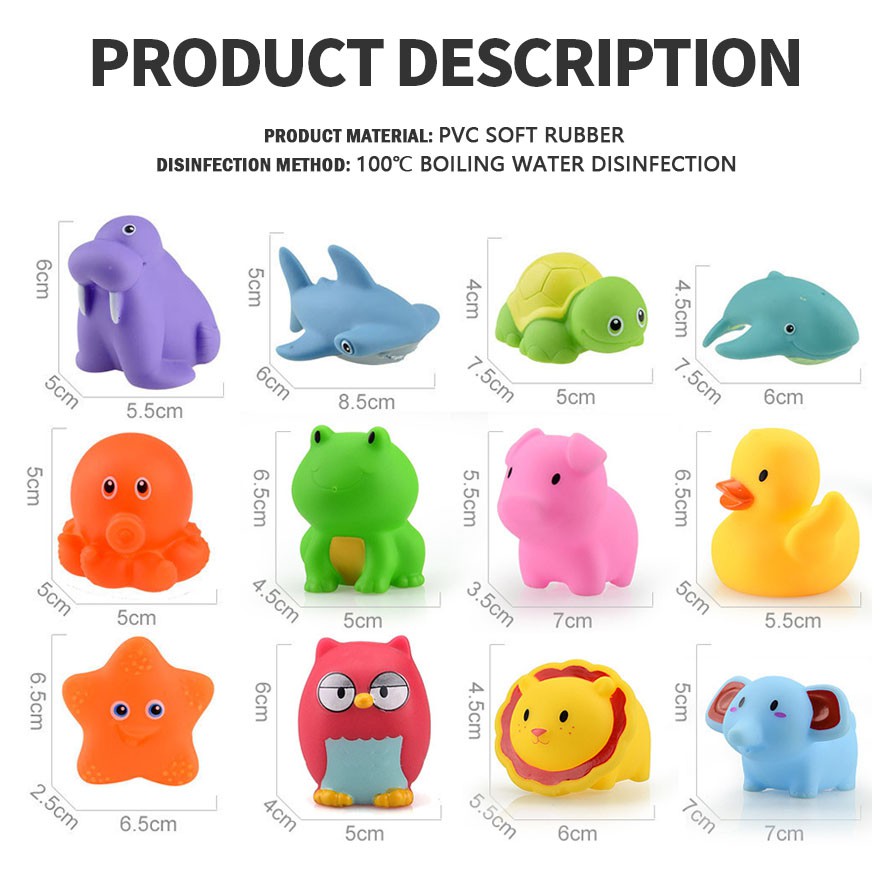 ของเล่นอาบน้ํา อ่างอาบน้ํา รูปสัตว์ เต่า ฉลาม สิงโต เป็ด ลอยน้ํา สเปรย์น้ํา ของเล่นเด็ก ของเล่นในห้องน้ํา - รูปที่ 7