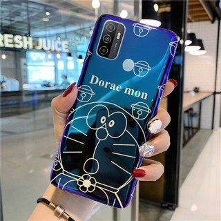 tpu เคสโทรศัพท์ซิลิโคนลายโดราเอมอนน่ารักสําหรับ OPPO A92 A52 A53 ออปโป้A53 2020