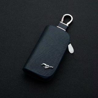 สำหรับ Mustang รถที่ใส่กุญแจหนังรีโมทคอนโทรลฝาครอบ FOB Case พวงกุญแจกระเป๋าใส่เหรียญ Keyring