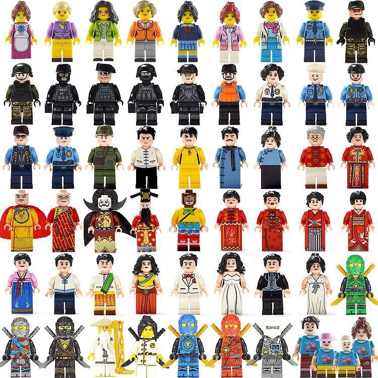 1000 สไตล์ ทหาร ตัวต่อ ตุ๊กตา ของเล่น ขนาดเล็ก อนุภาค ขนาดเล็ก การ์ตูน นินจา ตํารวจ ฟิกเกอร์ ขนาดเล็ก ฟิกเกอร์ Moc อิฐ ของเล่น พร้อมฐาน