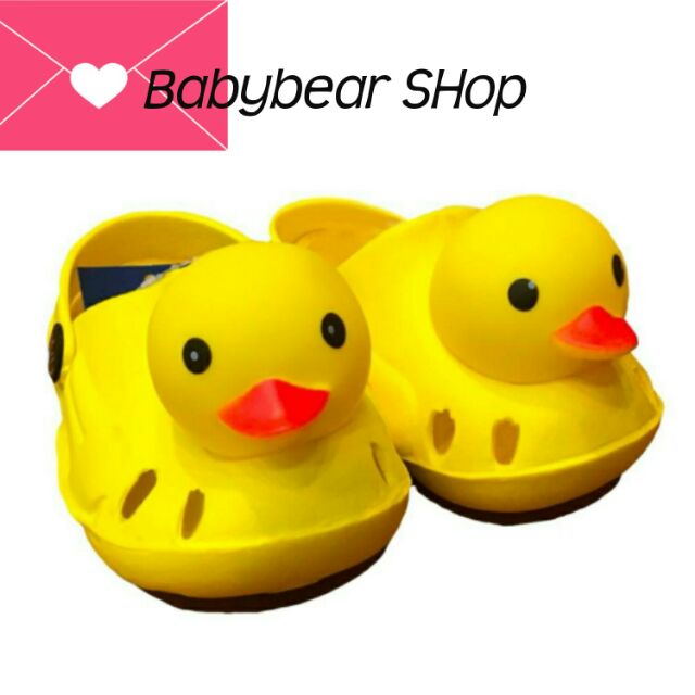 #รองเท้ารัดส้นเด็กลายเป็ด รักส้น น้ำหนักเบาใส่สบาย ราคา 69.- บาท