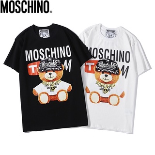 เสื้อยืดแฟชั่น แขนสั้น ขายดี ใส่สบาย ผ้านิ่ม moschino เสื้อยืดคอก ลมแขนสั้นผ้าฝ้าย เสื้อยืดTEE