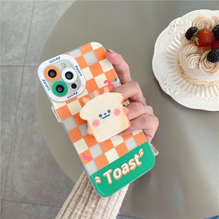 เคส สำหรับ ไอโฟน เคสซิลิโคน 11 12 promax iPhone case for iPhone X XS MAX XR  7+ 8PLUS Toastตารางส้ม  TPU-C200