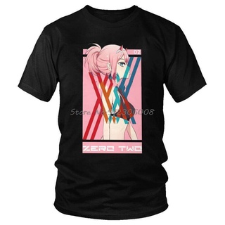 เสื้อยืดแขนสั้น ผ้าฝ้าย พิมพ์ลาย Darling In The Franxx Zero Two สไตล์ฮาราจูกุ แนวสตรีท เหมาะกับของขวัญ สําหรับผู้ชายS-5X