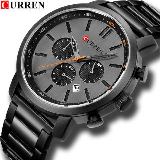 Watches Men Casual Chronograph Wristwatch Luxury Brand CURREN Stainless Steel Water Resistant 30M Masculino