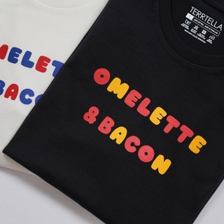 Morning Terrtella | Omelette &amp; Bacon Tee เสื้อยืด oversize SML