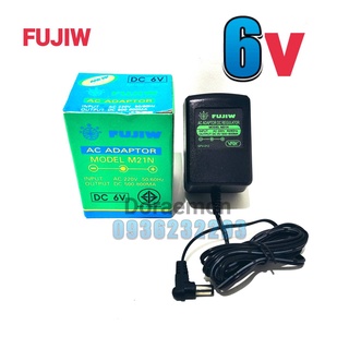 FUJIW AC ADAPTOR MODEL M21N(-ใน +นอก) DC6V หม้อแปลงไฟ อะแดปเตอร์ MADE IN THAILAND