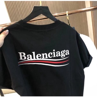 Balenciaga เสื้อยืดแขนสั้น ผ้าฝ้าย แฟชั่นสําหรับผู้ชาย และผู้หญิง