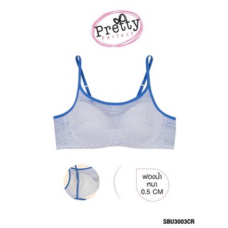 32C,34B,34C เสื้อชั้นใน รุ่น Pretty Republic (ไม่มีโครง) รหัส SBU3003CR สีขาว