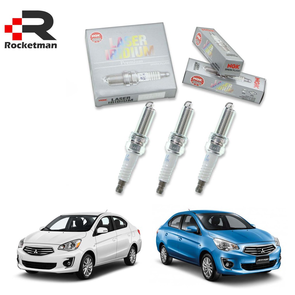NGK LASER IRIDIUM SPARK PLUG MITSUBISHI MIRAGE ATTRAGE (3PCS) (LZFR5BI-11)