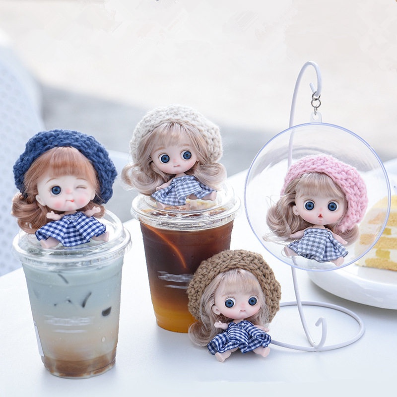 Ob11 ตุ๊กตาและแต่งตัว BJD Mini 10 ซม. ตุ๊กตาของเล่นหน้าน่ารัก